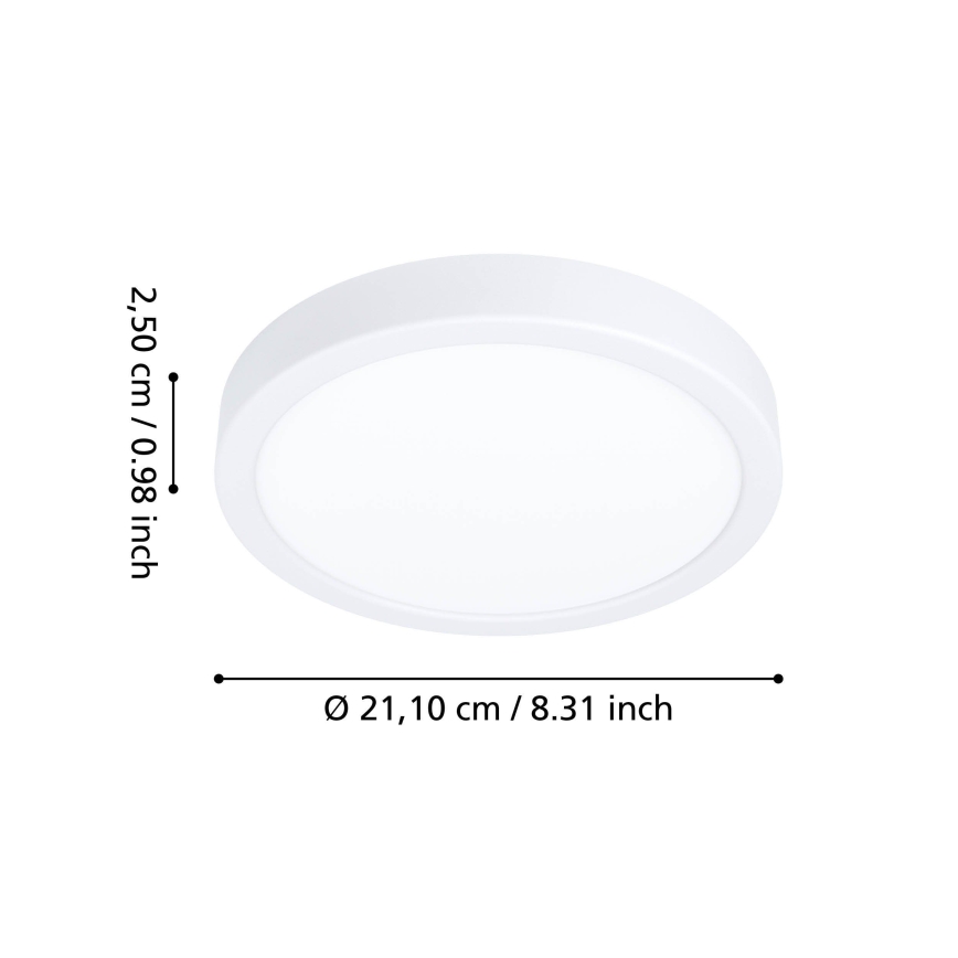 Eglo - Oprawa sufitowa łazienkowa LED/11,5W/230V śr. 21,1 cm IP44 biała