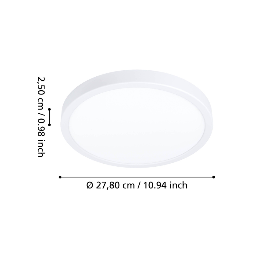 Eglo - Oprawa sufitowa LED do łazienki LED/14,2W/230V śr. 27,8 cm IP44 biała