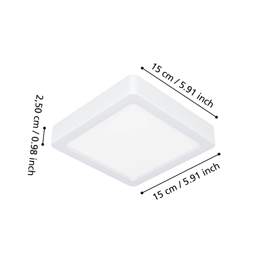 Eglo - Plafon łazienkowy LED/7W/230V 2700/4000/6500K 15x15 cm IP44 biały