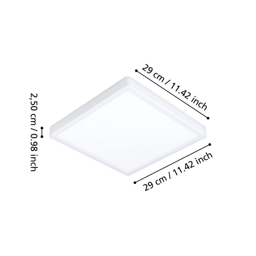 Eglo - LED oprawa sufitowa do łazienki LED/13W/230V 29x29 cm IP44 biała