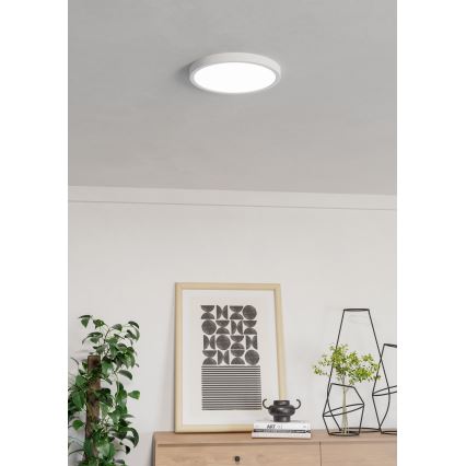 Eglo - LED RGBW ściemnialna oprawa sufitowa do łazienki LED/14,3W/230V 2700-6500K śr. 27,8 cm IP44 biała