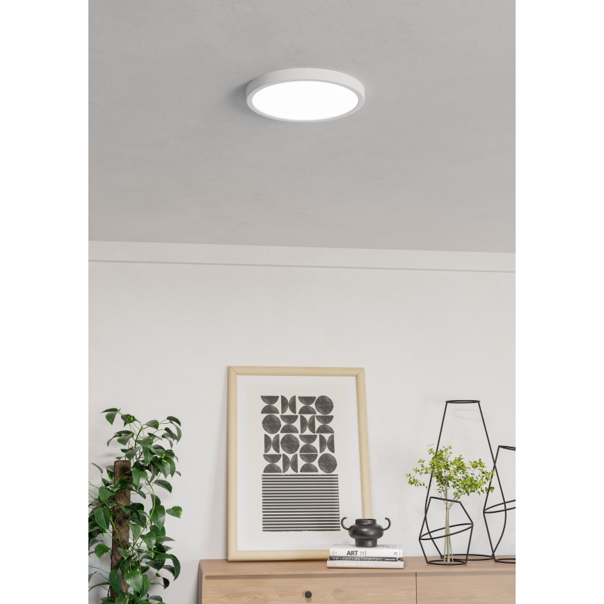 Eglo - LED RGBW ściemnialna oprawa sufitowa do łazienki LED/14,3W/230V 2700-6500K śr. 27,8 cm IP44 biała