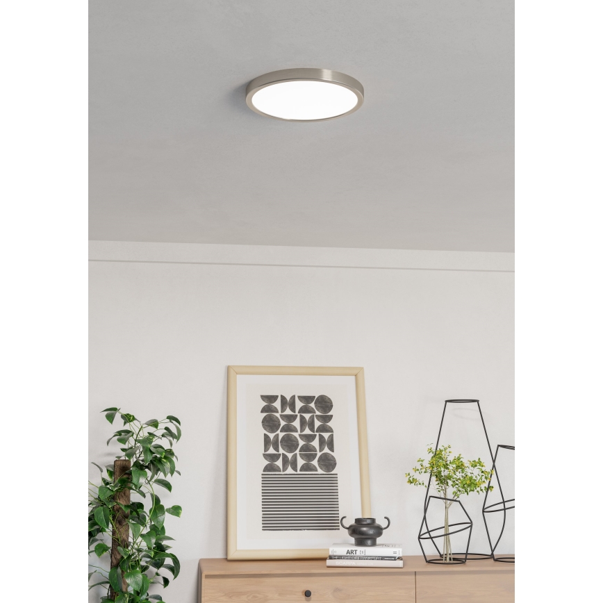 Eglo - LED RGBW ściemnialny plafon łazienkowy LED/14,3W/230V 2700-6500K śr. 27,8 cm IP44 matowy chrom