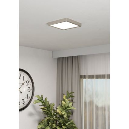 Eglo - LED RGBW ściemnialny plafon łazienkowy LED/10,5W/230V 2700-6500K 22x22 cm IP44 matowy chrom