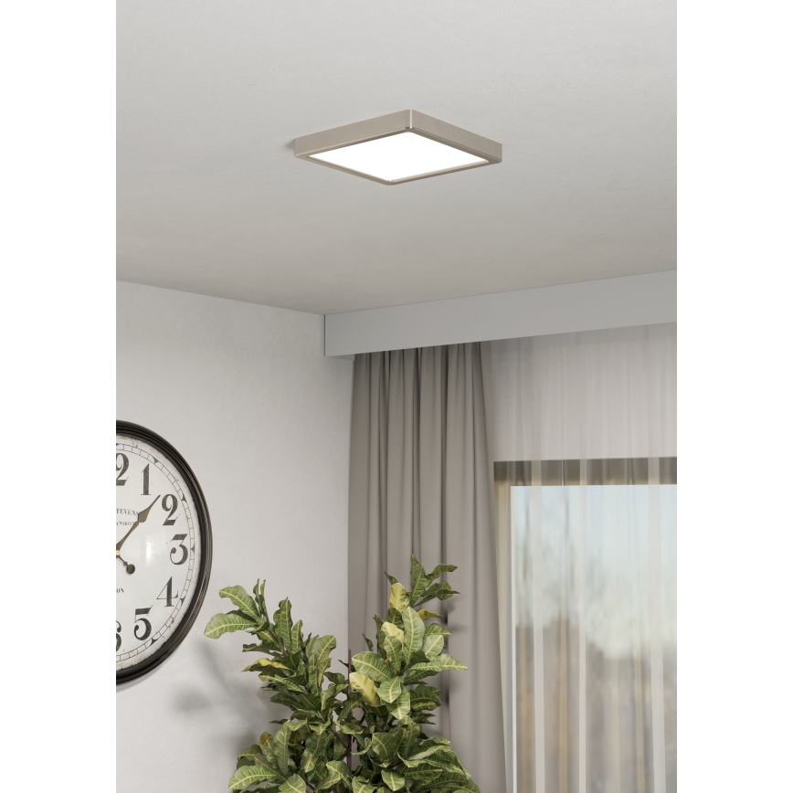 Eglo - LED RGBW ściemnialny plafon łazienkowy LED/10,5W/230V 2700-6500K 22x22 cm IP44 matowy chrom