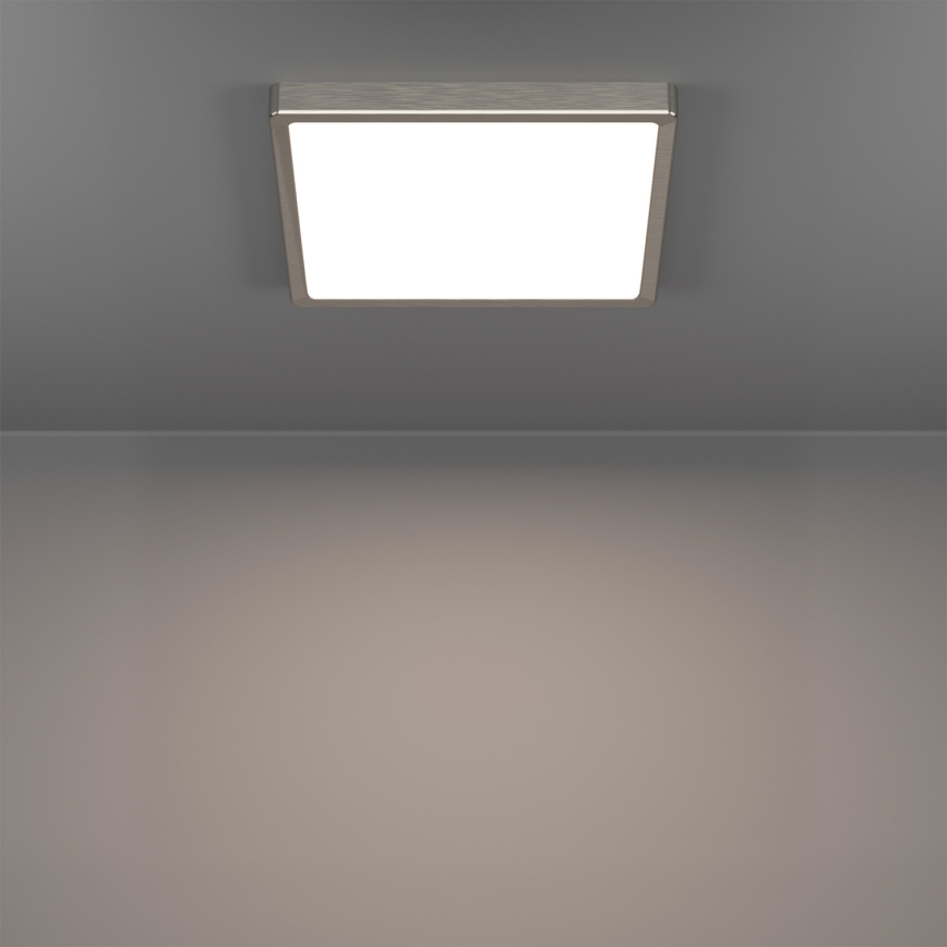 Eglo - LED RGBW Ściemnialna oprawa sufitowa do łazienki LED/13,5W/230V 2700-6500K 29,5x29,5 cm IP44 chrom matowy