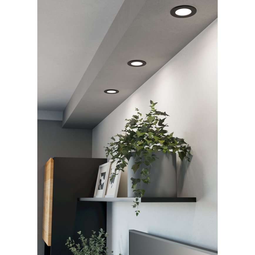 Eglo - Oprawa sufitowa wpuszczana LED/3,7W/230V 2700/4000/6500K śr. 8,8 cm czarna