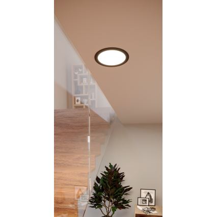 Eglo - Wpuszczana oprawa sufitowa LED/10,5W/230V 2700/4000/6500K śr. 16,8 cm czarna