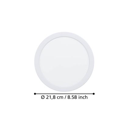 Eglo - Oprawa wpuszczana LED/18,5W/230V 2700/4000/6500K śr. 21,6 cm biała