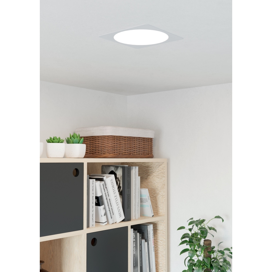 Eglo - Wpuszczana oprawa sufitowa LED/18,5W/230V 2700/4000/6500K 21,6x21,6 cm biała