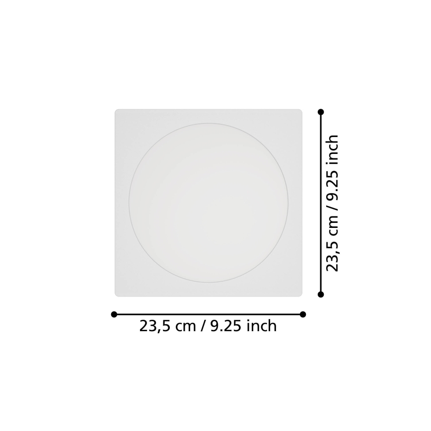 Eglo - Wpuszczana oprawa sufitowa LED/18,5W/230V 2700/4000/6500K 21,6x21,6 cm biała