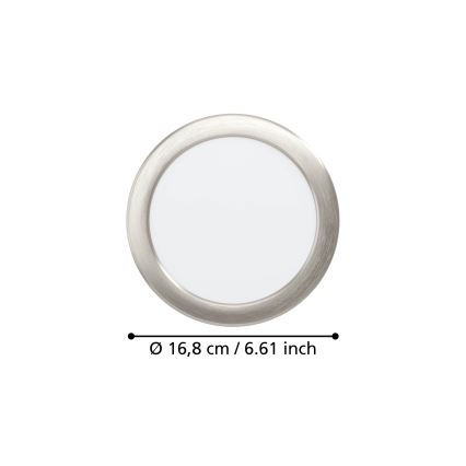 Eglo - oprawa wpuszczana LED/10,5W/230V 2700/4000/6500K śr. 16,8 cm matowy chrom