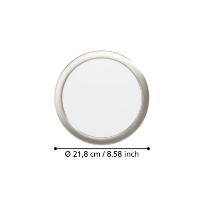 Eglo - Oprawa wpuszczana LED/18,5W/230V 2700/4000/6500K śr. 21,6 cm matowy chrom