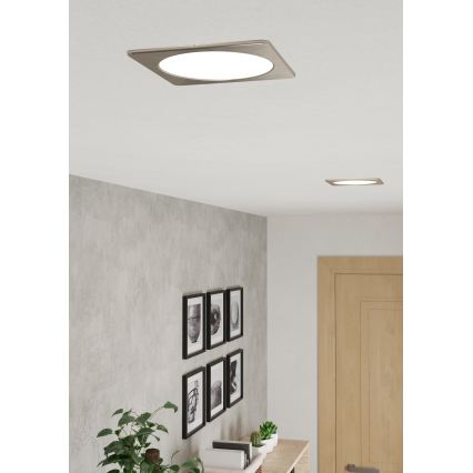 Eglo - LED Oprawa sufitowa LED/10,5W/230V 2700/4000/6500K 16,6x16,6 cm matowy chrom