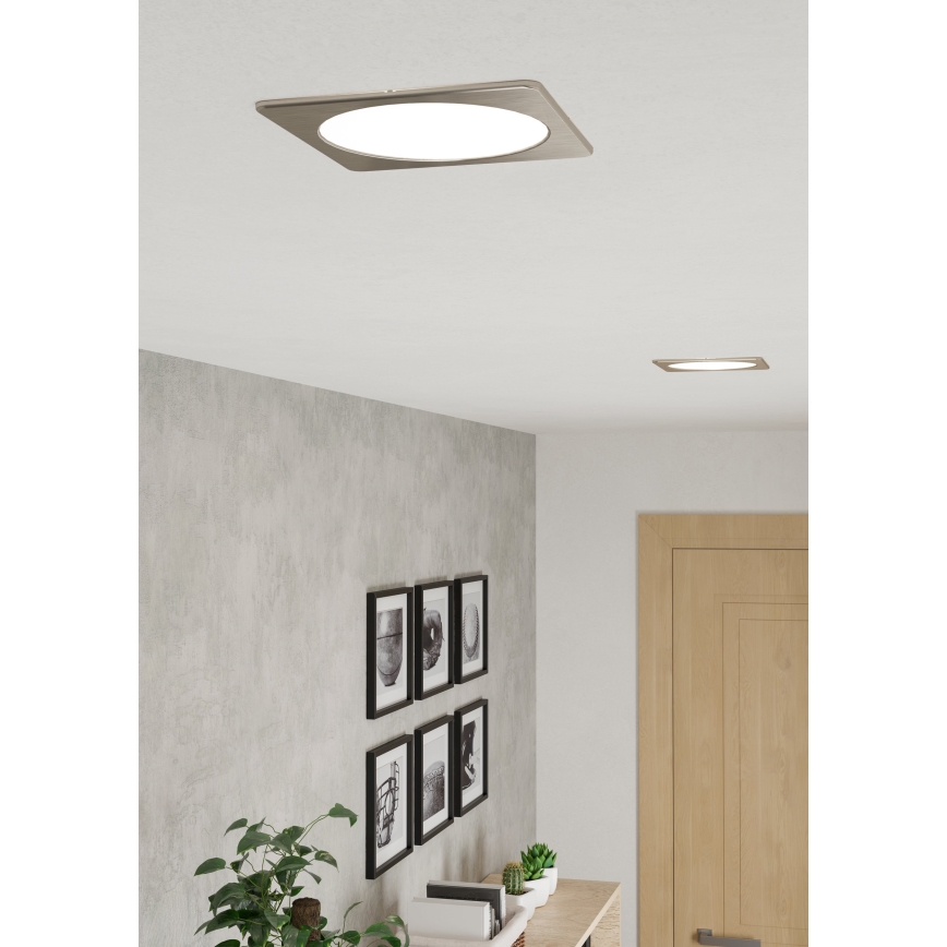 Eglo - LED Oprawa sufitowa LED/10,5W/230V 2700/4000/6500K 16,6x16,6 cm matowy chrom