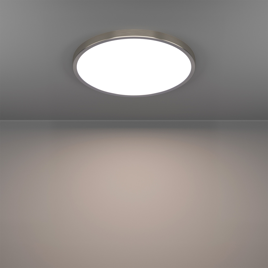 Eglo - LED RGBW ściemnialna łazienkowa oprawa sufitowa LED/17,5W/230V 2700-6500K Ø 38,9 cm IP44 matowy chrom