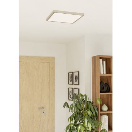 Eglo - LED RGBW Ściemnialny plafon łazienkowy LED/17,8W/230V 2700-6500K 39x39 cm IP44 matowy chrom