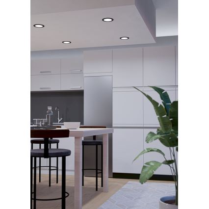 Eglo - ściemnialna oprawa sufitowa wpuszczana LED RGBW do łazienki LED/5W/230V 2700–6500K Ø 12 cm IP44 czarna