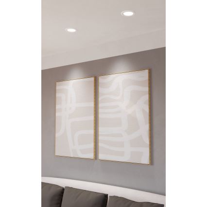 Eglo - LED RGBW ściemnialna wpuszczana oprawa sufitowa do łazienki LED/5W/230V 2700-6500K śr. 12 cm IP44 biała