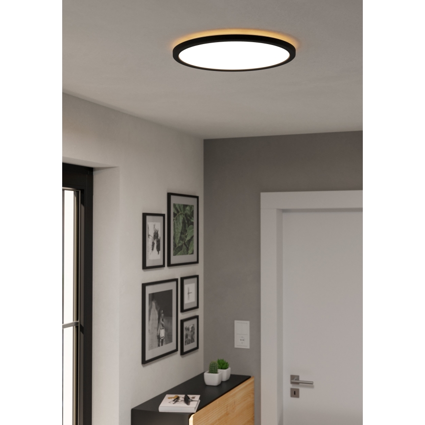 Eglo - LED Plafon łazienkowy LED/18,5W/230V 2700K/4000K/6500K śr. 38,9 cm IP44 czarny