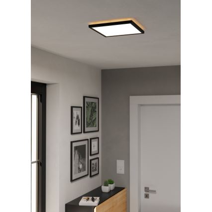 Eglo - LED Plafon łazienkowy LED/13,4W/230V 2700/4000/6500K 29x29 cm IP44 czarny