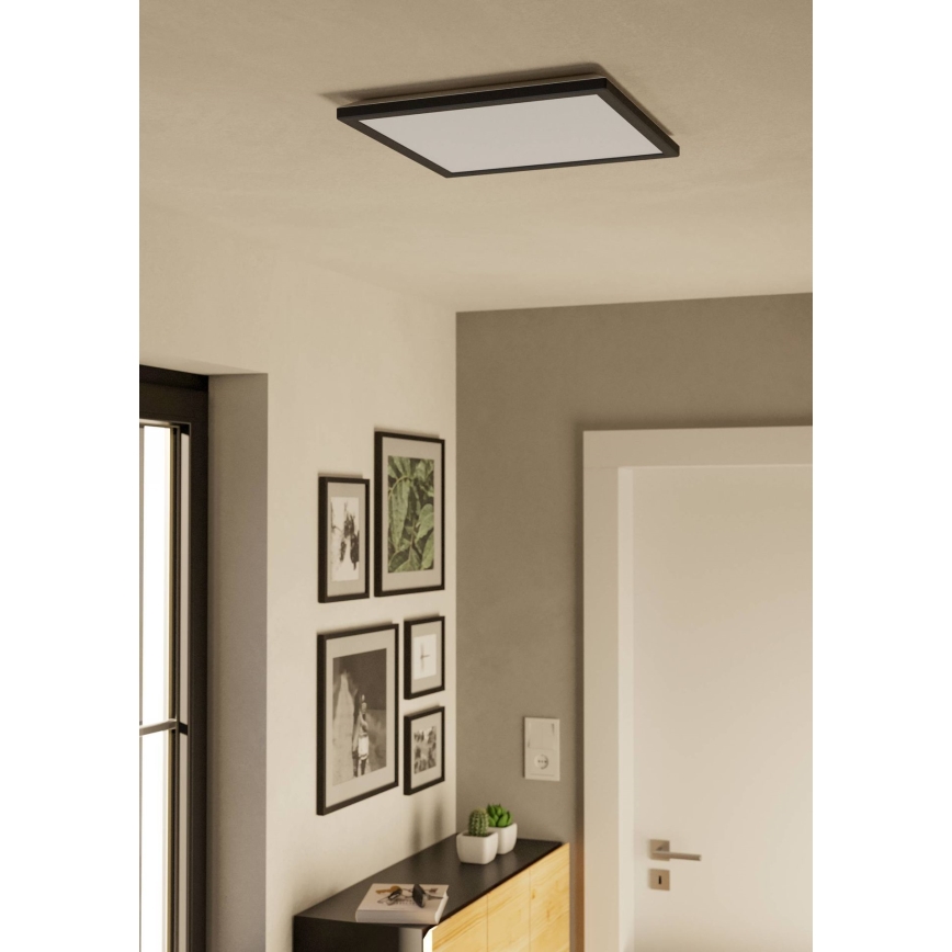Eglo - LED Plafon łazienkowy LED/17,6W/230V 2700/4000/6500K 39x39 cm IP44 czarny