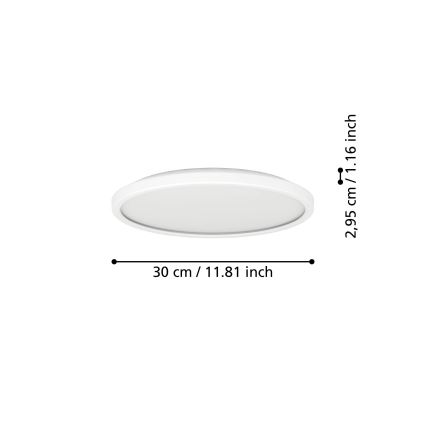 Eglo - LED Plafon łazienkowy LED/13,9W/230V 2700/4000/6500K śr. 30 cm IP44 biały