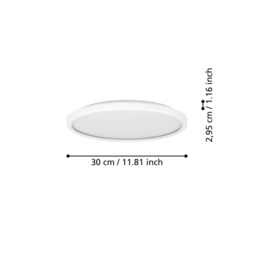 Eglo - LED Plafon łazienkowy LED/13,9W/230V 2700/4000/6500K śr. 30 cm IP44 biały