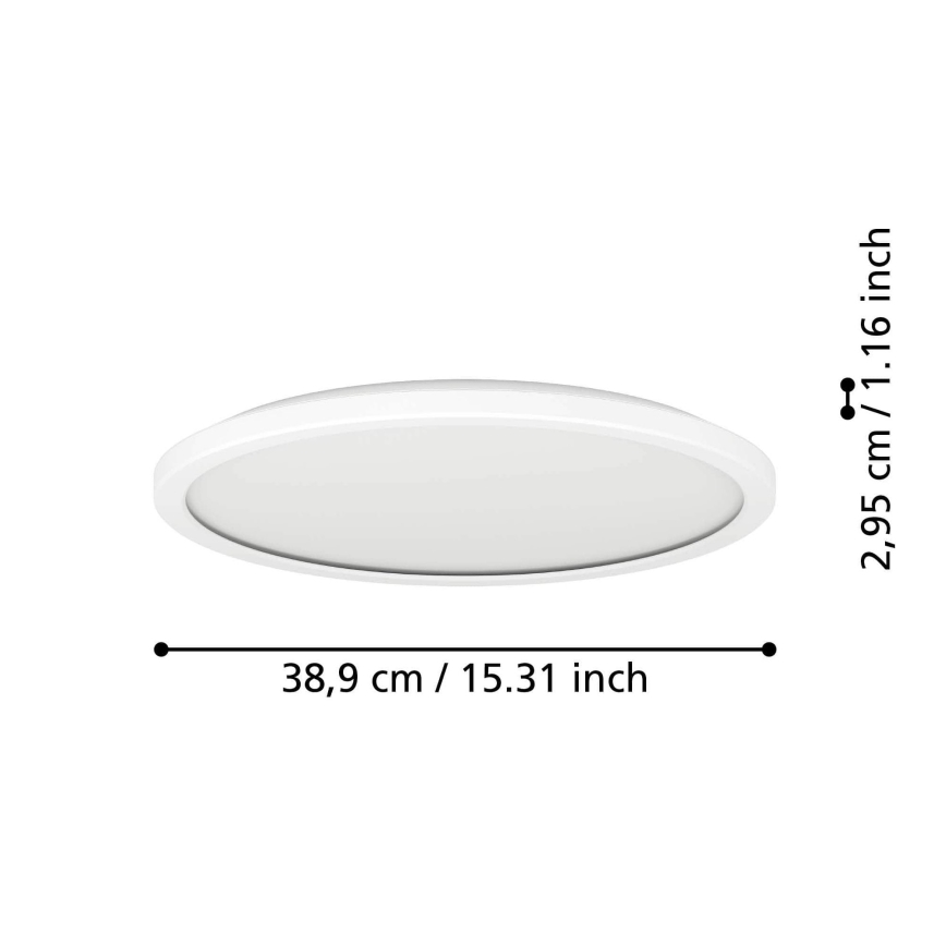 Eglo - LED Plafon łazienkowy LED/18,5W/230V 2700/4000/6500K śr. 38,9 cm IP44 biały