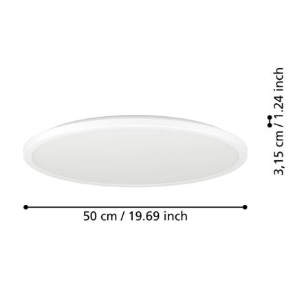 Eglo - LED Plafon łazienkowy LED/16,8W/230V 2700/4000/6500K śr. 50 cm IP44 biały