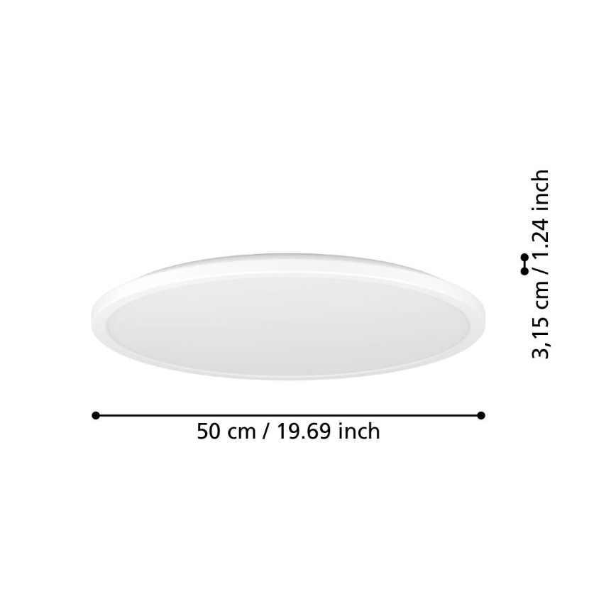 Eglo - LED Plafon łazienkowy LED/16,8W/230V 2700/4000/6500K śr. 50 cm IP44 biały