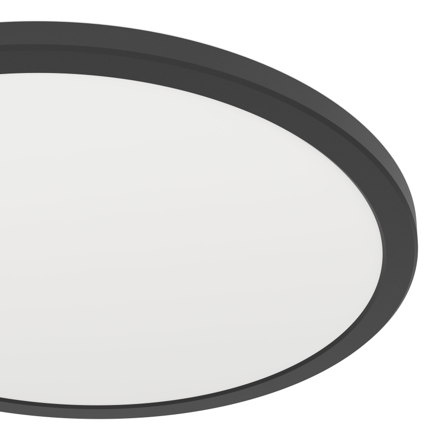 Eglo - LED Ściemnialny plafon łazienkowy LED/18,5W/230V 2700-6500K śr. 38,9 cm IP44 czarny + zdalne sterowanie