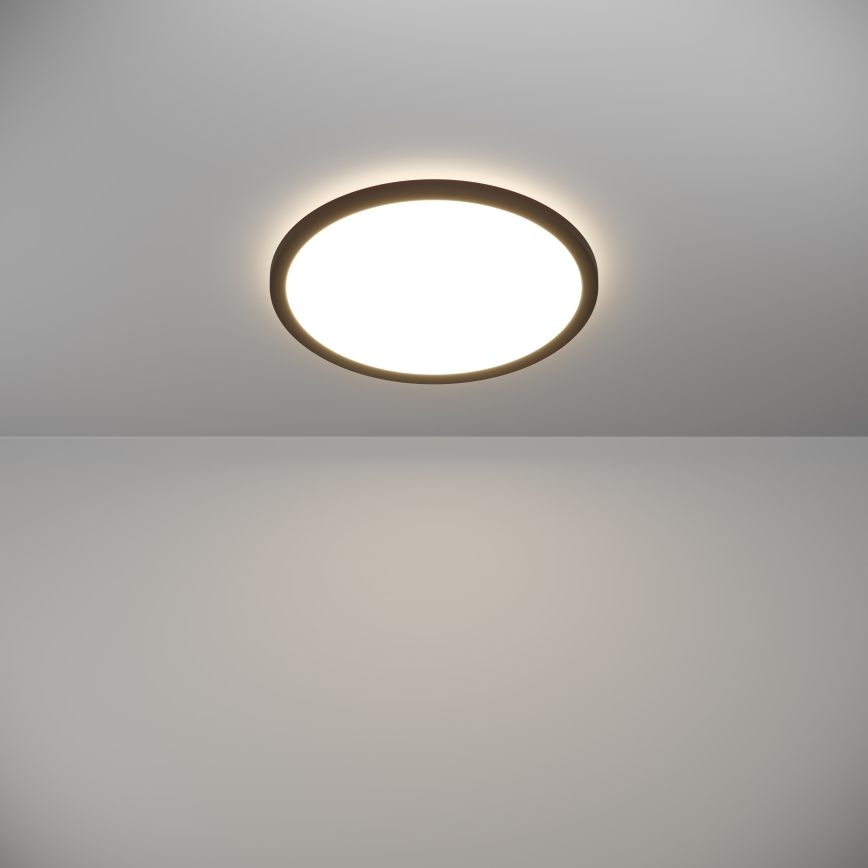 Eglo - LED Ściemnialny plafon łazienkowy LED/18,5W/230V 2700-6500K śr. 38,9 cm IP44 czarny + zdalne sterowanie