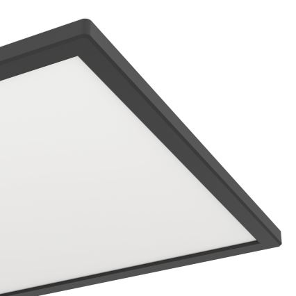 Eglo - LED Ściemnialny plafon łazienkowy LED/17,6W/230V 2700-6500K 39x39 cm IP44 czarny + zdalne sterowanie