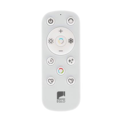 Eglo - LED Ściemnialny plafon łazienkowy LED/17,6W/230V 2700-6500K 39x39 cm IP44 czarny + zdalne sterowanie