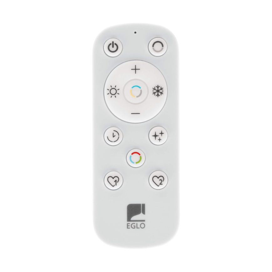 Eglo - LED Ściemnialny plafon łazienkowy LED/17,6W/230V 2700-6500K 39x39 cm IP44 czarny + zdalne sterowanie