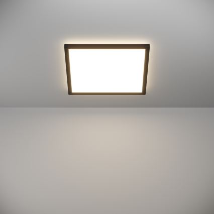 Eglo - LED Ściemnialny plafon łazienkowy LED/17,6W/230V 2700-6500K 39x39 cm IP44 czarny + zdalne sterowanie