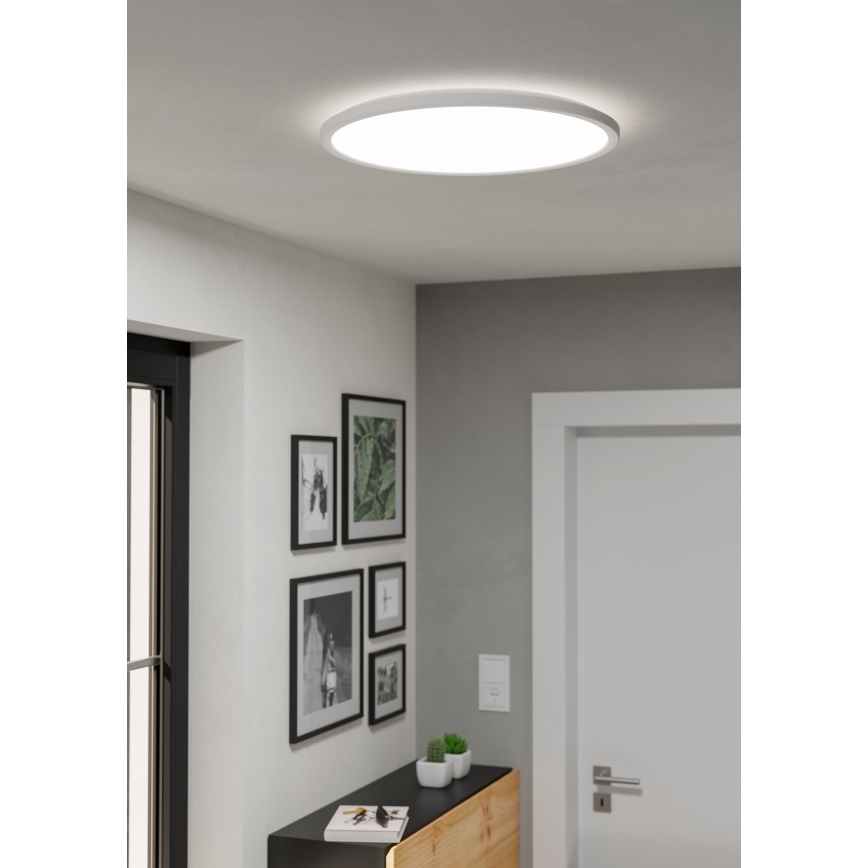 Eglo - LED Ściemnialny plafon łazienkowy LED/16,8W/230V 2700-6500K pr.50 cm IP44 biały + zdalne sterowanie
