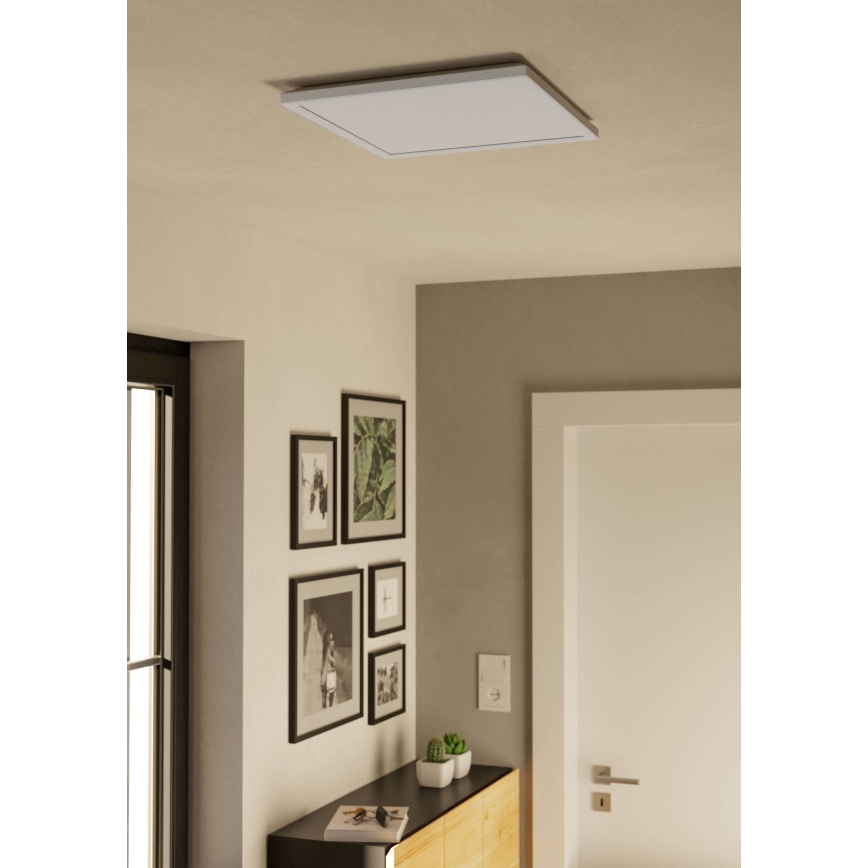 Eglo - LED Ściemnialny plafon łazienkowy LED/17,6W/230V 2700-6500K 39x39 cm IP44 biały + zdalne sterowanie