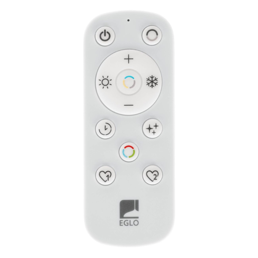 Eglo - LED Ściemnialny plafon łazienkowy LED/17,6W/230V 2700-6500K 39x39 cm IP44 biały + zdalne sterowanie