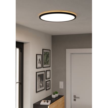 Eglo - LED RGBW Plafon łazienkowy ściemnialny LED/16,8W/230V 2700-6500K śr. 50 cm IP44 czarny ZigBee