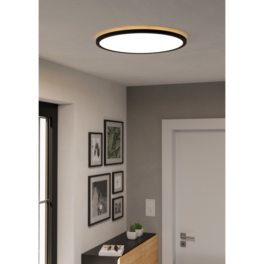 Eglo - LED RGBW Plafon łazienkowy ściemnialny LED/16,8W/230V 2700-6500K śr. 50 cm IP44 czarny ZigBee