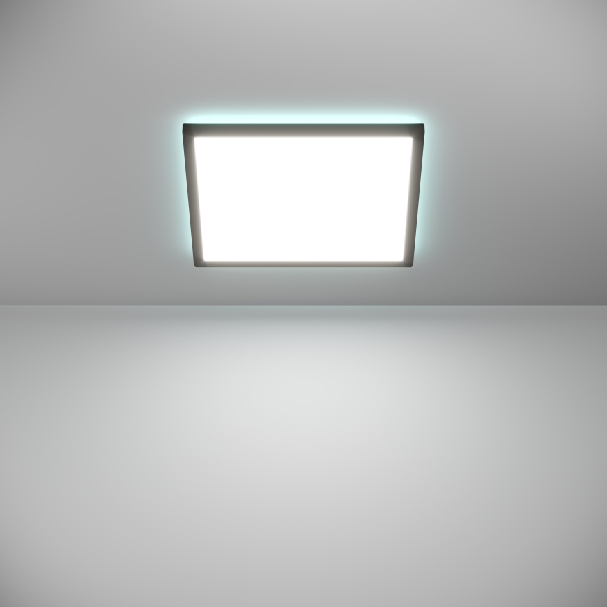 Eglo - LED RGBW Plafon łazienkowy ściemnialny LED/17,6W/230V 2700-6500K 39x39 cm IP44 czarny ZigBee