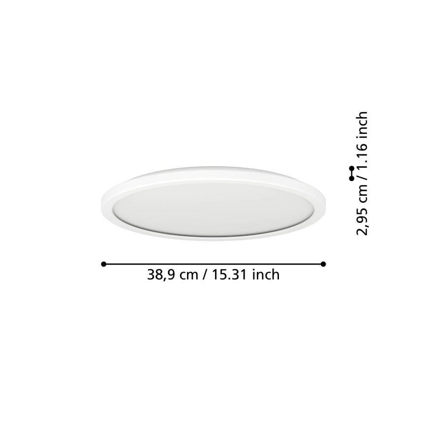 Eglo - LED RGBW Plafon łazienkowy ściemnialny LED/18,5W/230V 2700-6500K pr.38,9cm IP44 biały ZigBee