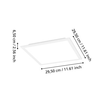 Eglo - LED RGBW ściemnialny plafon sufitowy LED/14W/230V 2700-6500K 30x30 cm biały