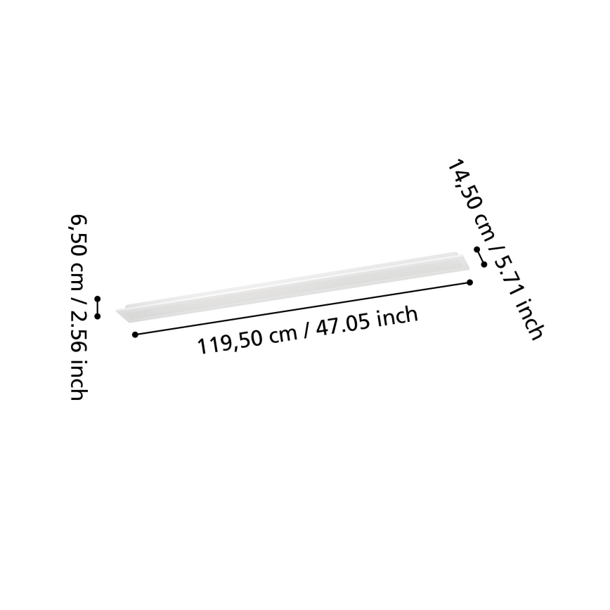 Eglo - LED RGBW ściemnialny przysufitowy panel LED/28W/230V 2700-6500K 120x15 cm biały