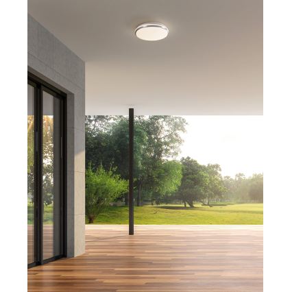 Eglo - Plafon łazienkowy LED/18W/230V 3000/4000/6500K śr. 34 cm IP54 matowy chrom