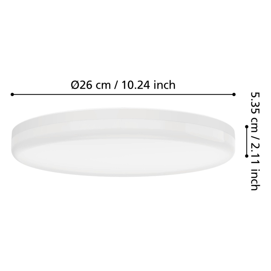 Eglo - Plafon łazienkowy LED/16,5W/230V 2700/4000/6500K śr. 26 cm IP54 biały