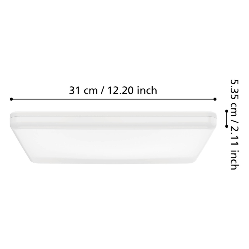 Eglo - LED oprawa sufitowa do łazienki 20W/230V 2700/4000/6500K 31x31 cm IP54 biała