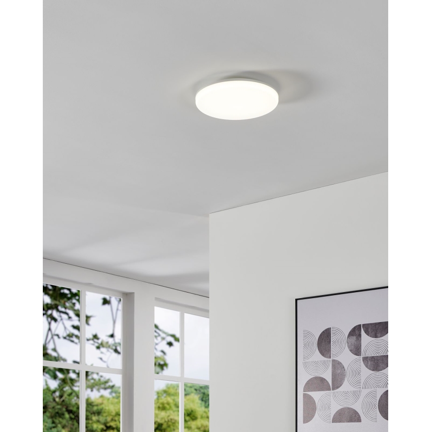 Eglo - LED oprawa sufitowa łazienkowa z czujnikiem ruchu LED/20W/230V 2700/4000/6500K śr. 31 cm IP54 biała